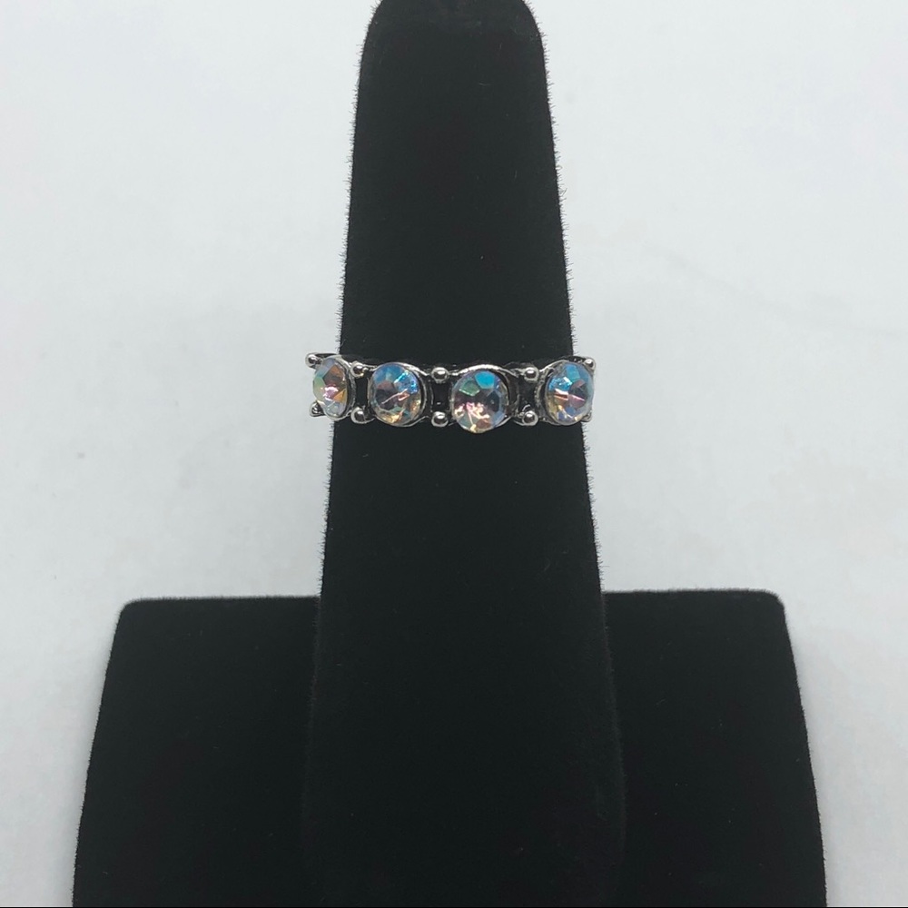 Women silver alloy ring.